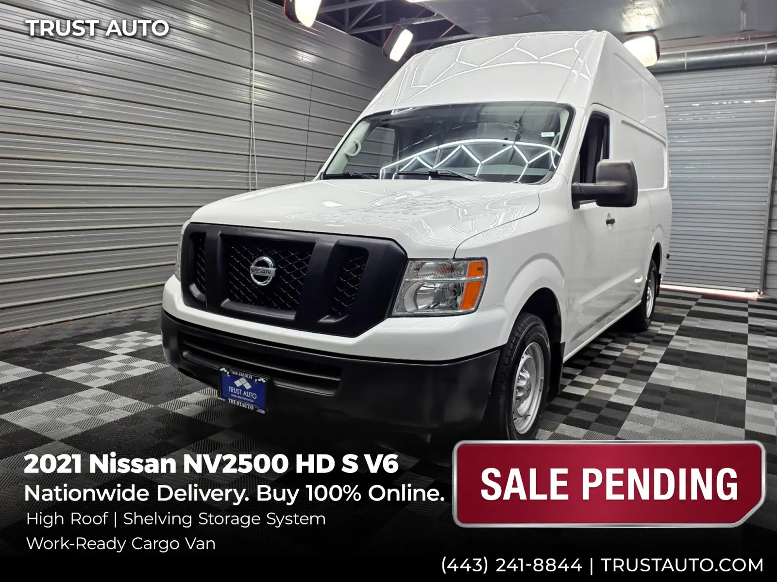 2021 Nissan NV2500 HD Cargo S High Roof Minivan/Van w/Shelving Storage System