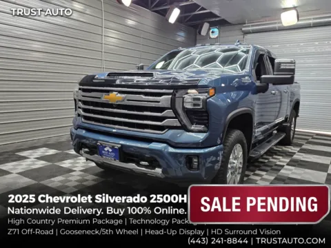 Blue 2025 Chevrolet Silverado 2500 HD High Country 4WD Crew Cab Pickup Truck w/Technology Pkg for sale in Sykesville, MD