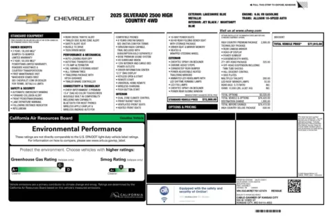 Another view of 2025 Chevrolet Silverado 2500HD High Country 4WD Crew Cab Pickup Truck w/Technology Pkg for sale in Sykesville, MD at Trust Auto