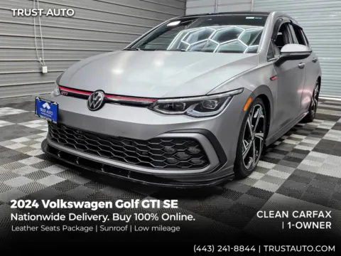 White 2024 Volkswagen Golf GTI SE 4-Door Hatchback for sale in Sykesville, MD
