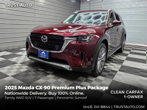 Red 2025 Mazda CX-90 Premium Plus Package AWD 7-Passenger SUV for sale in Sykesville, MD