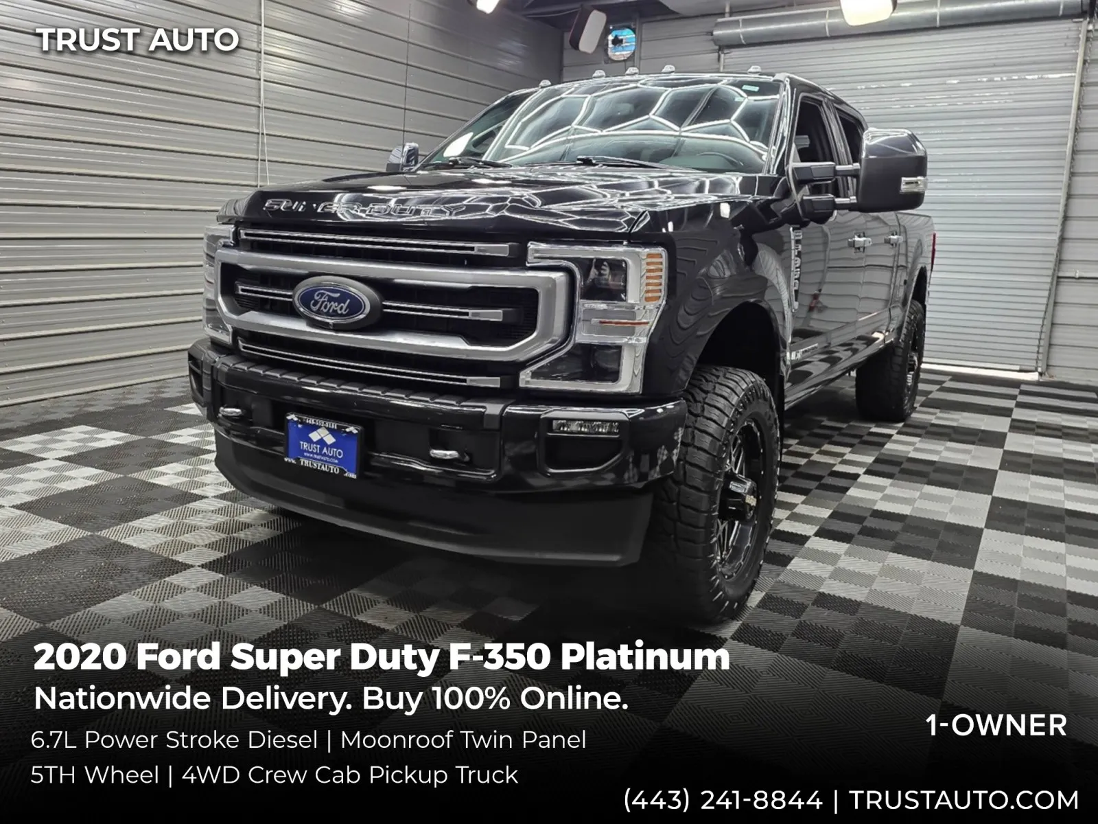 Black 2020 Ford Super Duty F-350 Platinum 4WD Crew Cab 6.7L Power Stroke Diesel Pickup Truck for sale in Sykesville, MD
