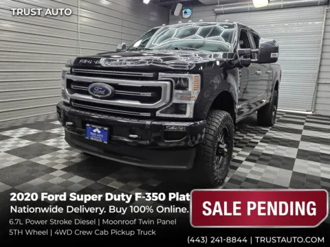 Black 2020 Ford Super Duty F-350 Platinum 4WD Crew Cab 6.7L Power Stroke Diesel Pickup Truck for sale in Sykesville, MD