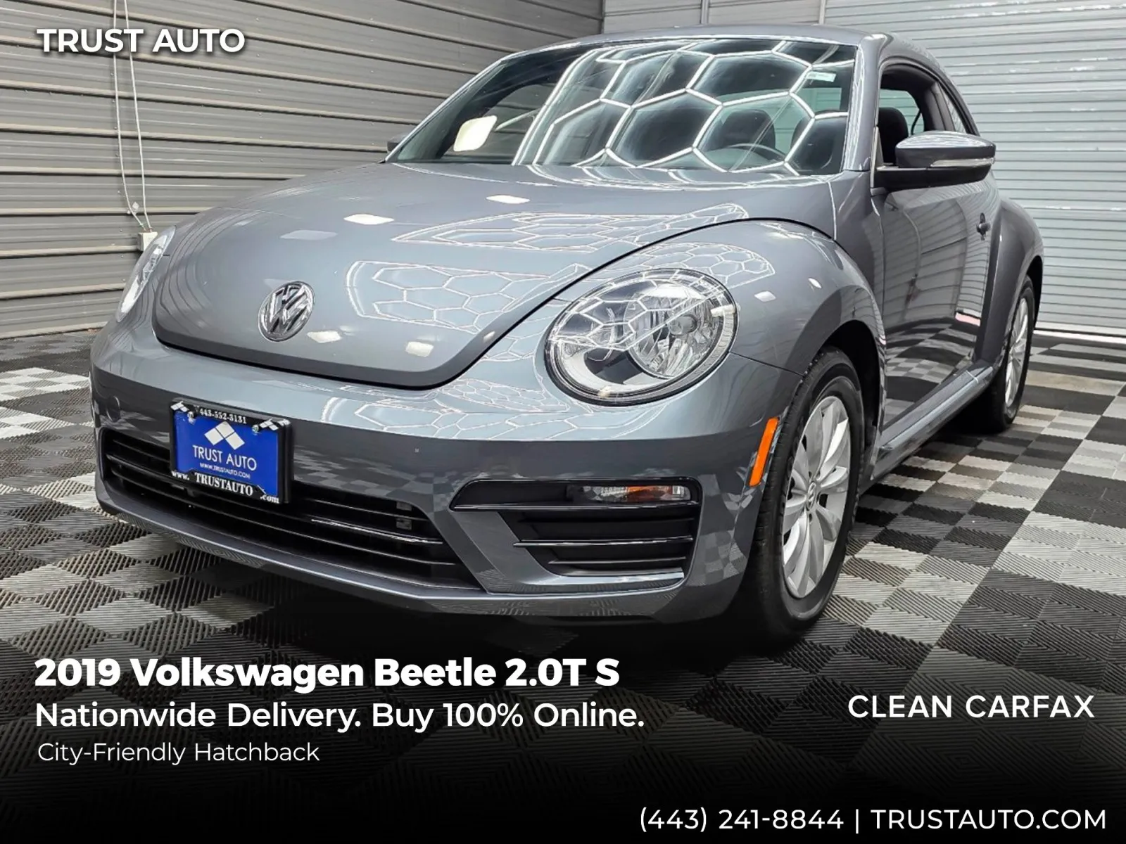 Gray 2019 Volkswagen Beetle 2.0T S Hatchback for sale in Sykesville, MD
