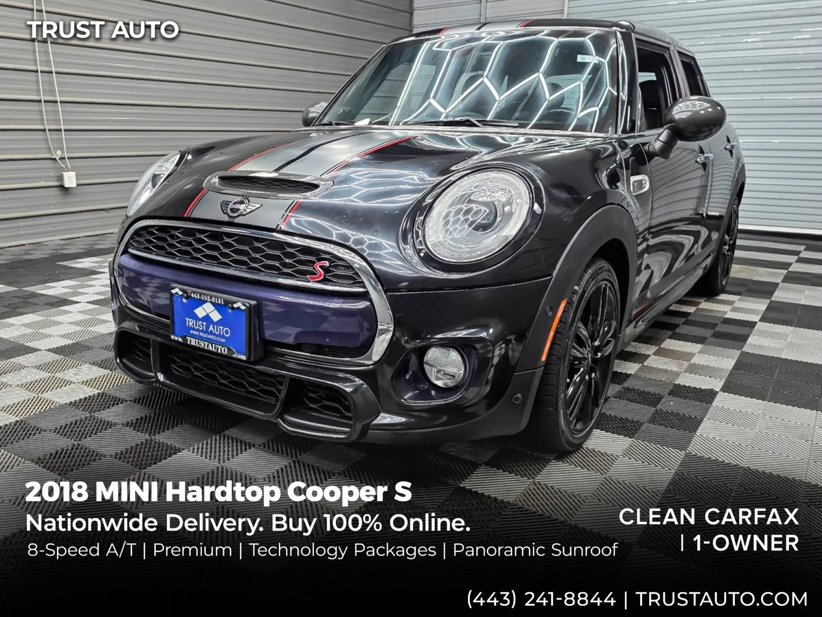 Black 2018 MINI Hardtop 4 Door Cooper S Hatchback w/Premium/Technology Pkgs for sale in Sykesville, MD