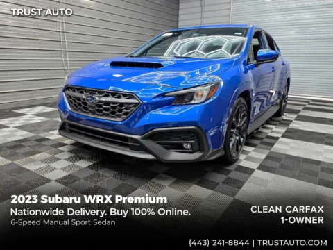 Blue 2023 Subaru WRX Premium AWD 6-Speed Manual Sedan for sale in Sykesville, MD