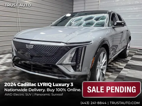 Silver 2024 Cadillac LYRIQ Luxury 3 AWD Electric SUV for sale in Sykesville, MD