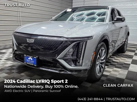 Silver 2024 Cadillac LYRIQ Sport 2 AWD Electric Luxury SUV for sale in Sykesville, MD