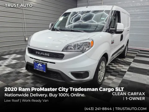 White 2020 Ram ProMaster City Tradesman Cargo SLT Minivan/Van for sale in Sykesville, MD
