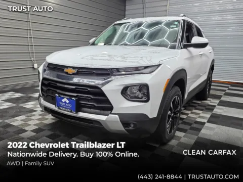 White 2022 Chevrolet Trailblazer LT AWD SUV for sale in Sykesville, MD