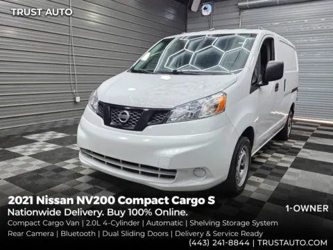 White 2021 Nissan NV200 Compact Cargo S Minivan/Van w/Shelving Storage System for sale in Sykesville, MD