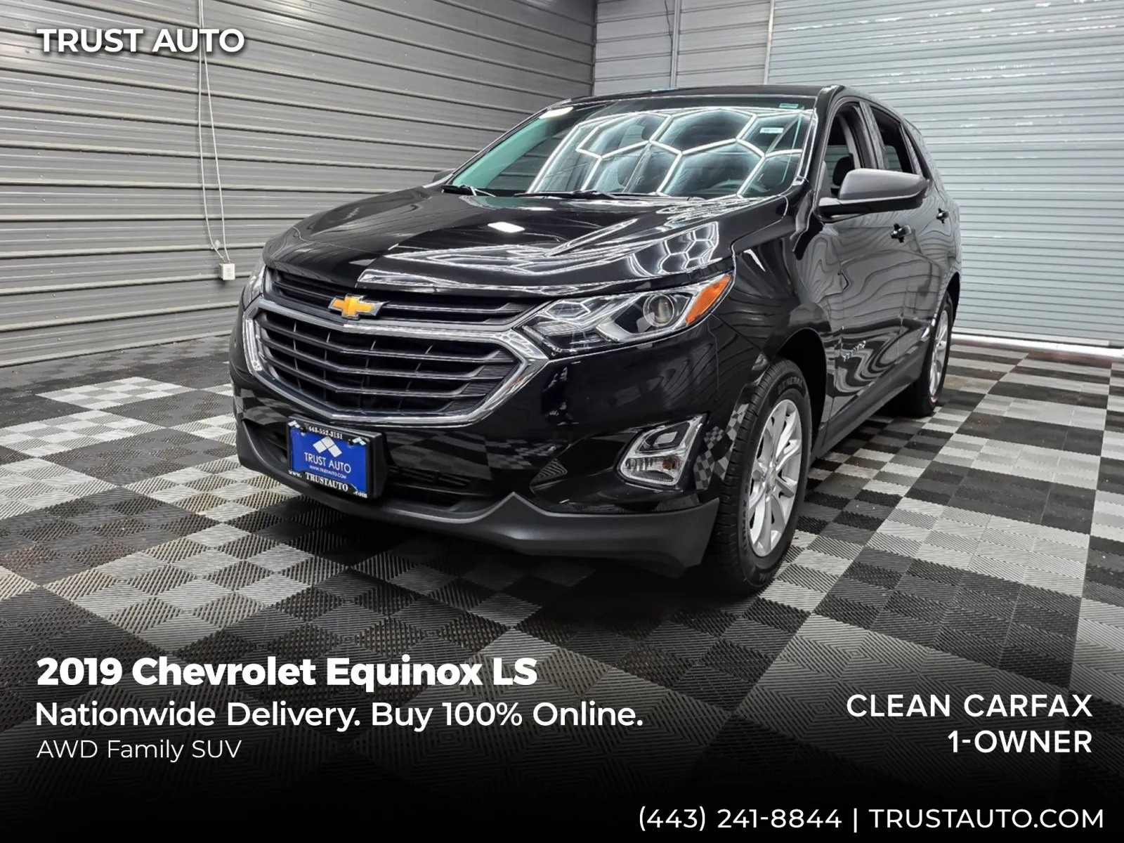 Black 2019 Chevrolet Equinox LS AWD SUV for sale in Sykesville, MD