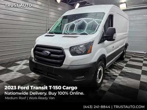 White 2020 Ford Transit T-150 Cargo 148''WB Medium Roof Minivan/Van for sale in Sykesville, MD