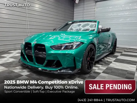 Green 2025 BMW M4 Competition xDrive AWD Soft-Top Convertible w/Convenience Pkg for sale in Sykesville, MD