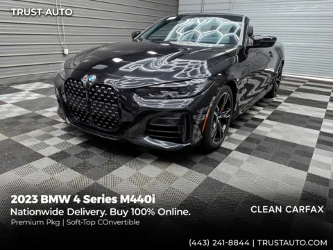 Black 2023 BMW 4 Series M440i Luxury Convertible w/Premium Pkg for sale in Sykesville, MD