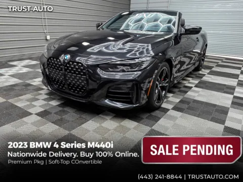 Black 2023 BMW 4 Series M440i Luxury Convertible w/Premium Pkg for sale in Sykesville, MD