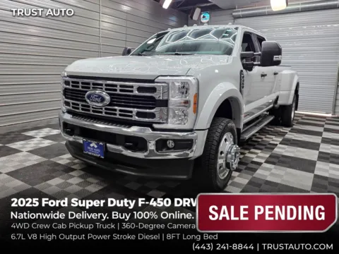 Gray 2025 Ford Super Duty F-450 DRW XLT 4WD Crew Cab 8FT Bed Dually Power Stroke Diesel Pickup Truck for sale in Sykesville, MD