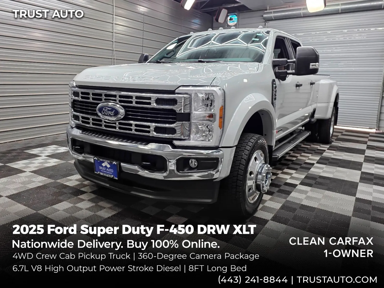 2025 Ford Super Duty F-450 DRW XLT 4WD Crew Cab 8FT Bed Dually Power Stroke Diesel Pickup Truck
