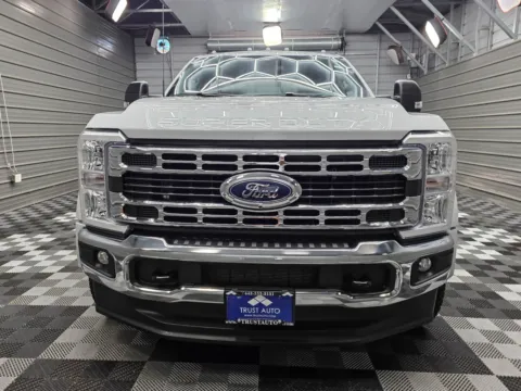 Another view of 2025 Ford Super Duty F-450 DRW XLT 4WD Crew Cab 8FT Bed Dually Power Stroke Diesel Pickup Truck for sale in Sykesville, MD at Trust Auto