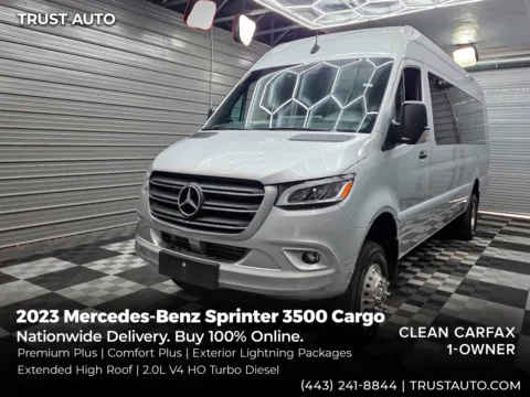 Silver 2023 Mercedes-Benz Sprinter 3500 Cargo 170''WB DRW High Roof Extended Diesel Minivan/Van w/Premium Plus/Comfort Plus Pkgs for sale in Sykesville, MD