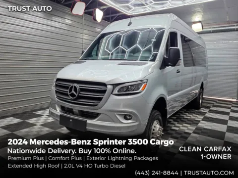 Silver 2023 Mercedes-Benz Sprinter 3500 Cargo 170''WB DRW High Roof Extended Diesel Minivan/Van w/Premium Plus/Comfort Plus Pkgs for sale in Sykesville, MD
