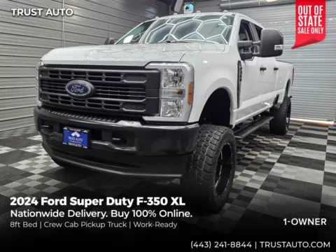 White 2024 Ford Super Duty F-350 XL Crew Cab 8ft Bed Pickup Truck for sale in Sykesville, MD