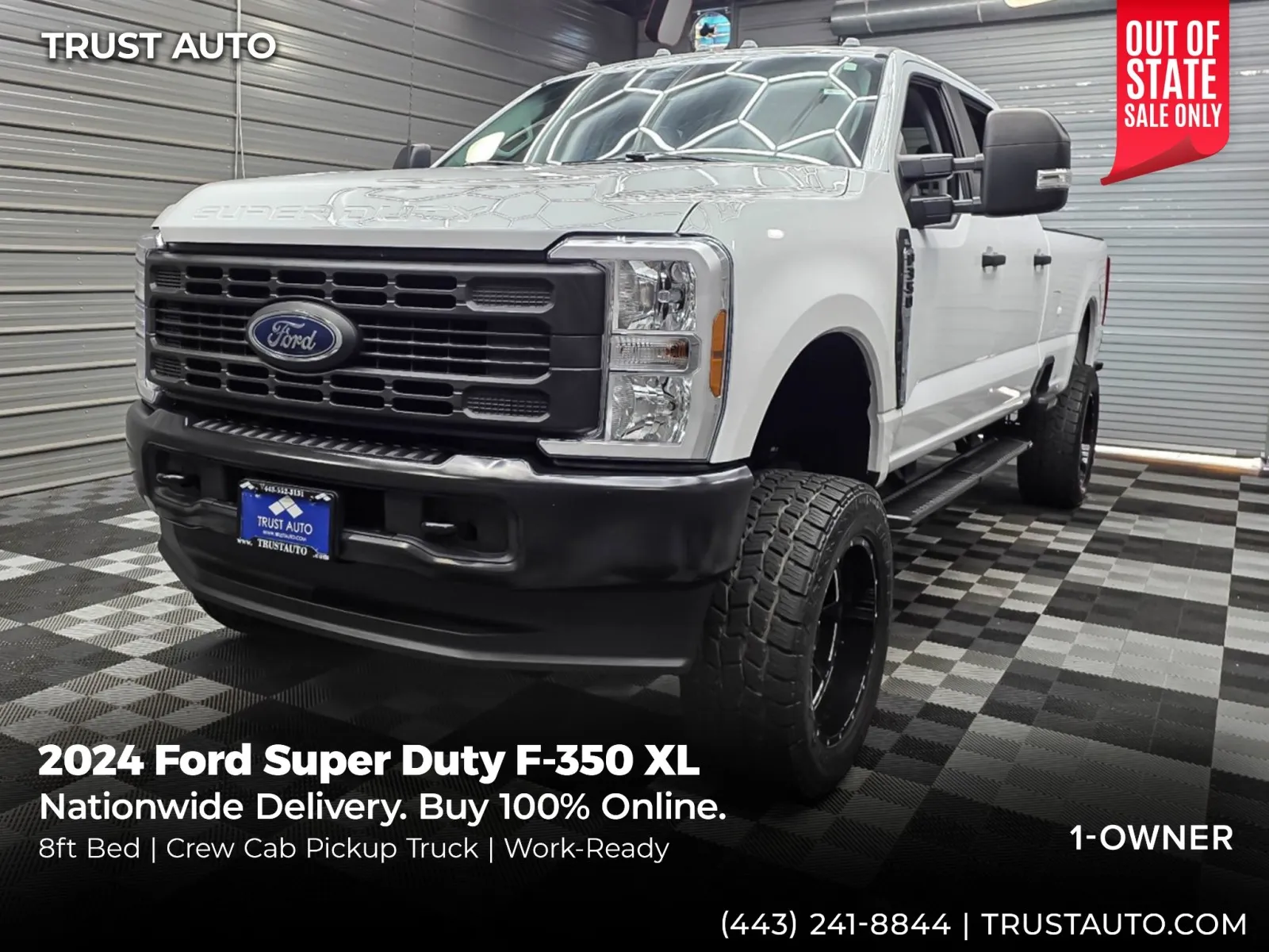 White 2024 Ford Super Duty F-350 XL Crew Cab 8ft Bed Pickup Truck for sale in Sykesville, MD