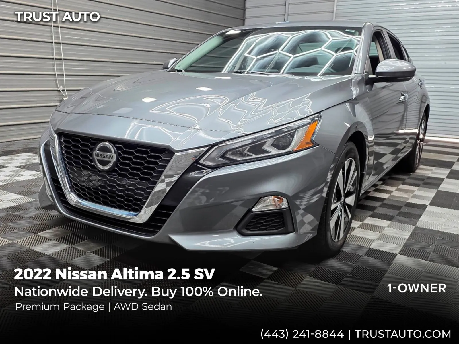 Silver 2022 Nissan Altima 2.5 SV AWD Sedan w/Premium Pkg for sale in Sykesville, MD
