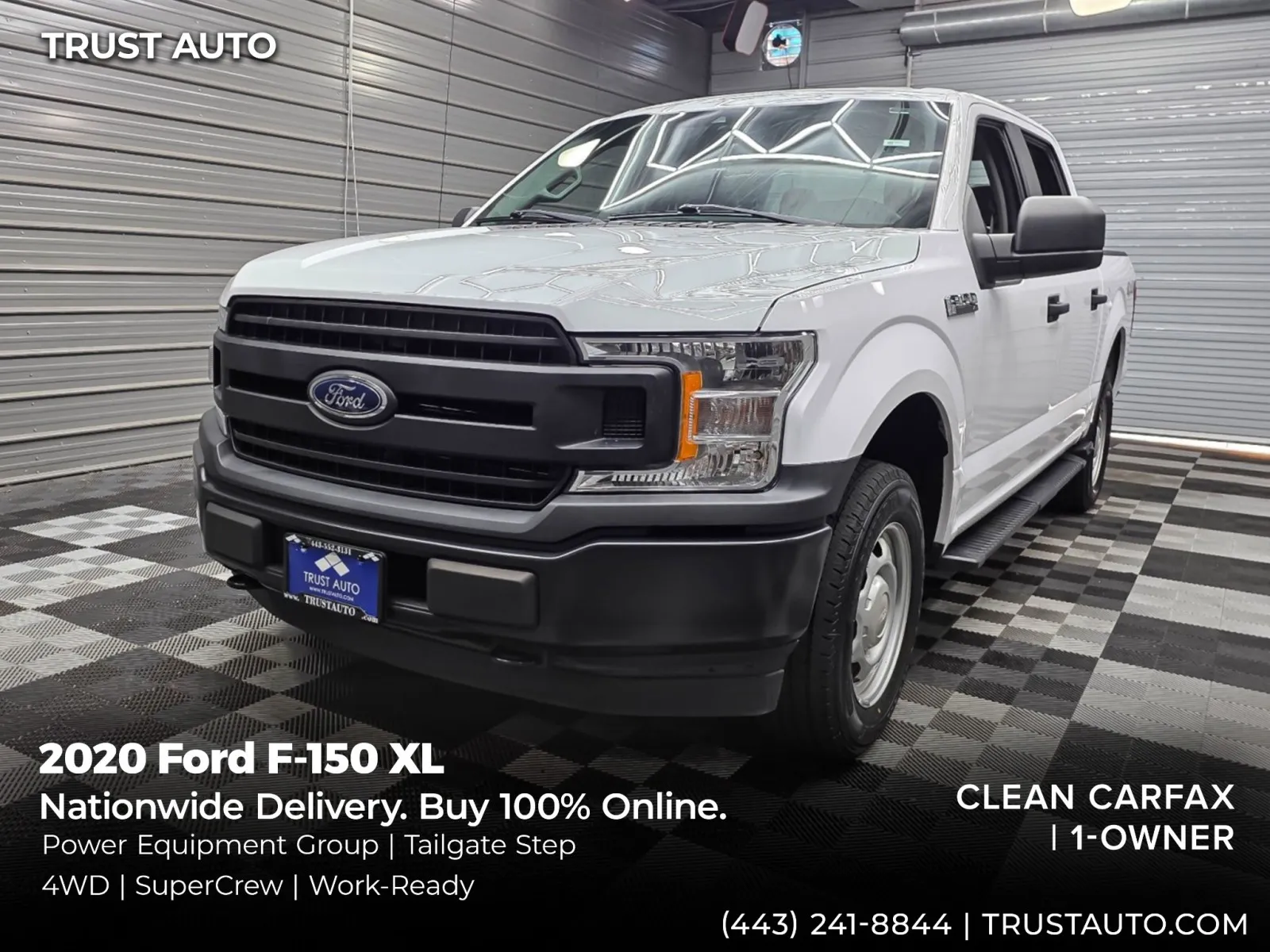 2020 Ford F-150 XL 4WD SuperCrew EcoBoost Pickup Truck w/Power Equipment Group for sale in Sykesville, MD