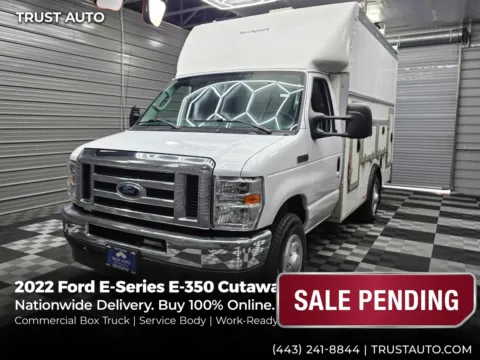 White 2022 Ford E-Series E-350 Cutaway 138''WB 12FT Box Commercial/Utility/Service Truck for sale in Sykesville, MD