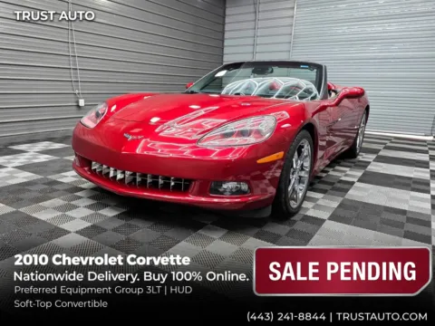 Red 2010 Chevrolet Corvette Soft-Top Convertible Sport Coupe w/Preferred Equipment Group 3LT for sale in Sykesville, MD