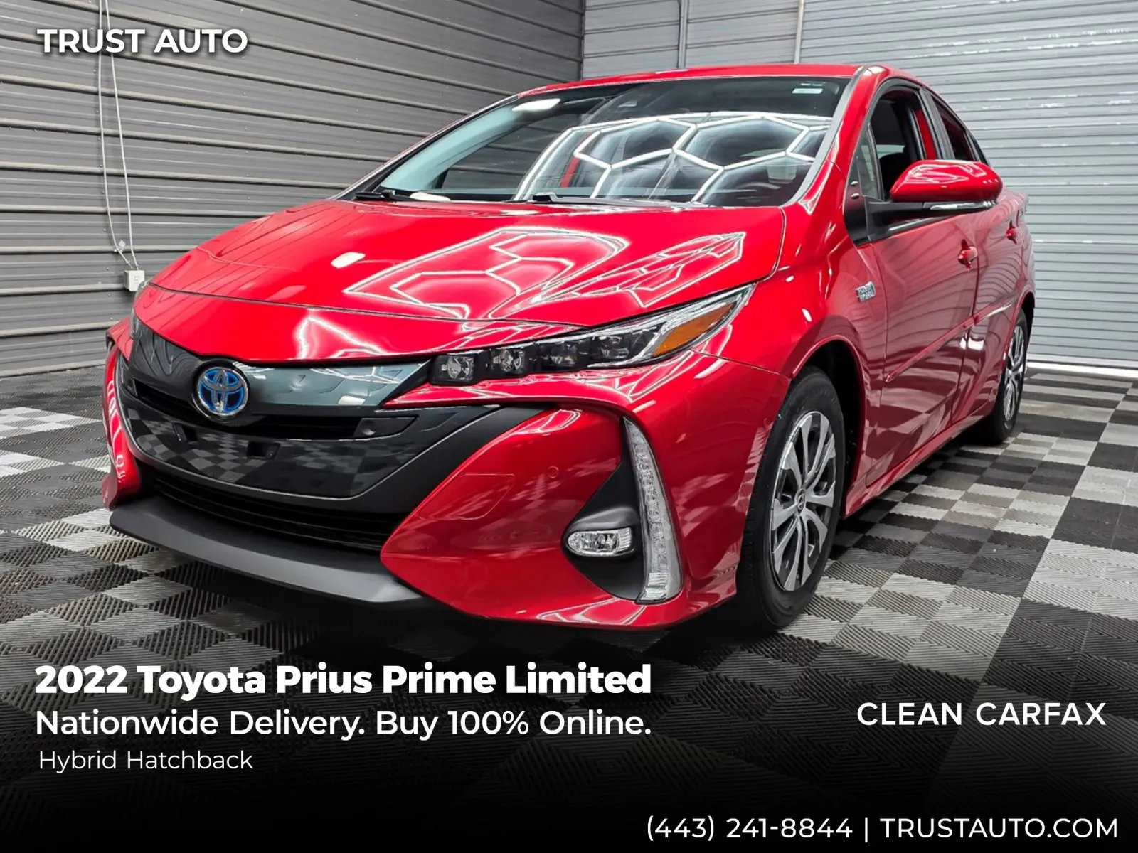 Red 2022 Toyota Prius Prime Limited Hybrid Hatchback for sale in Sykesville, MD
