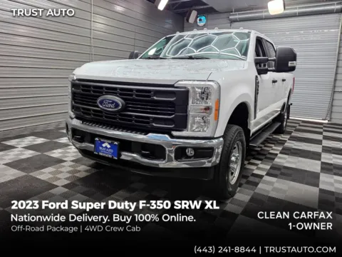 White 2023 Ford Super Duty F-350 SRW XL 4WD Crew Cab Pickup Truck w/Off-Road Pkg for sale in Sykesville, MD