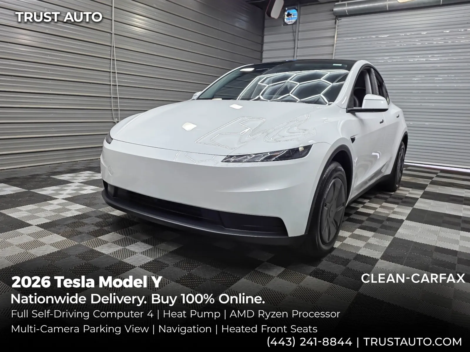 White 2026 Tesla Model Y Electric SUV for sale in Sykesville, MD