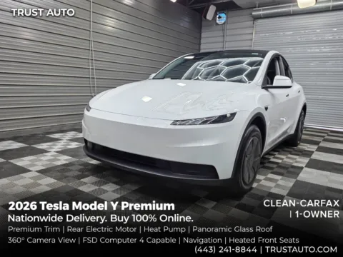 White 2026 Tesla Model Y Premium Electric SUV for sale in Sykesville, MD