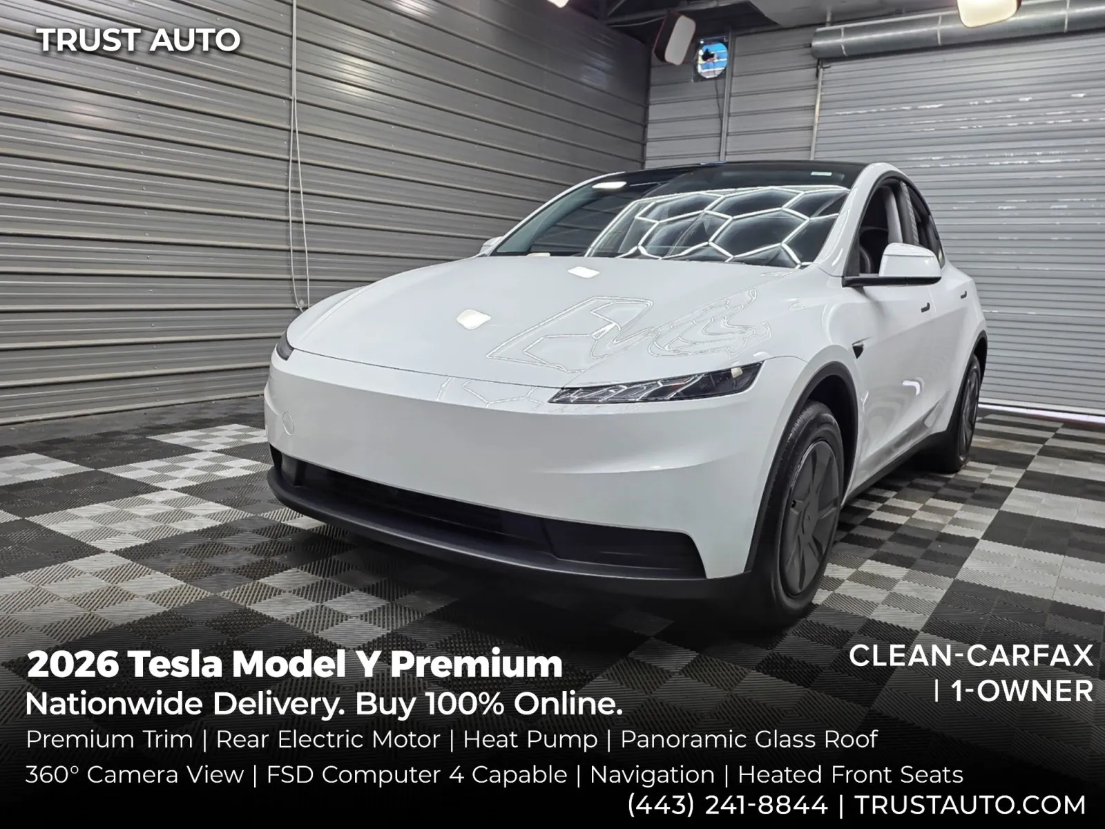 White 2026 Tesla Model Y Premium Electric SUV for sale in Sykesville, MD