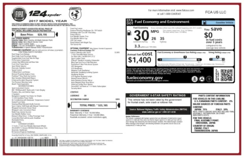 Another view of 2017 FIAT 124 Spider Elaborazione Abarth 6-Speed Manual Soft-Top Convertible for sale in Sykesville, MD at Trust Auto