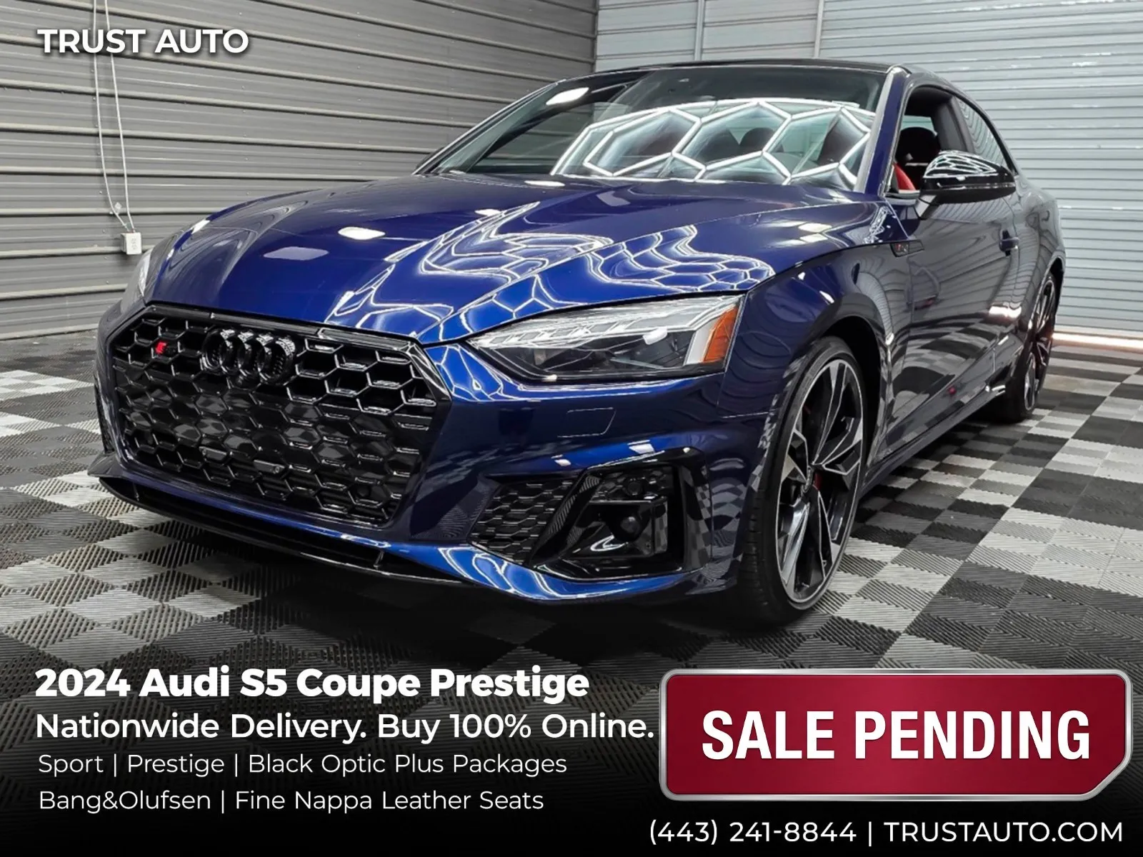 2024 Audi S5 Prestige 3.0T Quattro AWD Luxury Coupe w/Sport Pkg