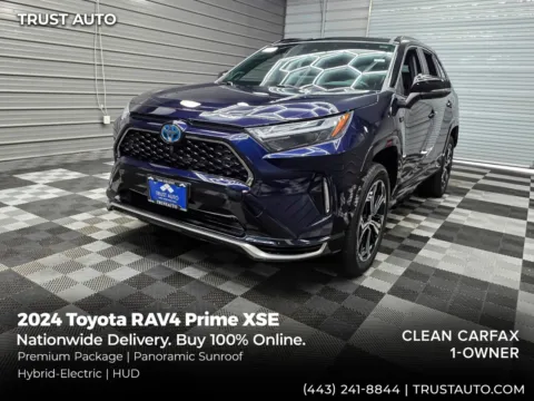 Blue 2024 Toyota RAV4 Prime XSE AWD Hybrid-Electric SUV w/Premium Pkg for sale in Sykesville, MD