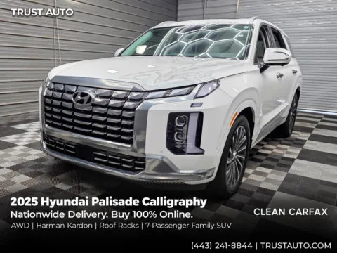 White 2025 Hyundai Palisade Calligraphy AWD Luxury 7-Passenger SUV for sale in Sykesville, MD