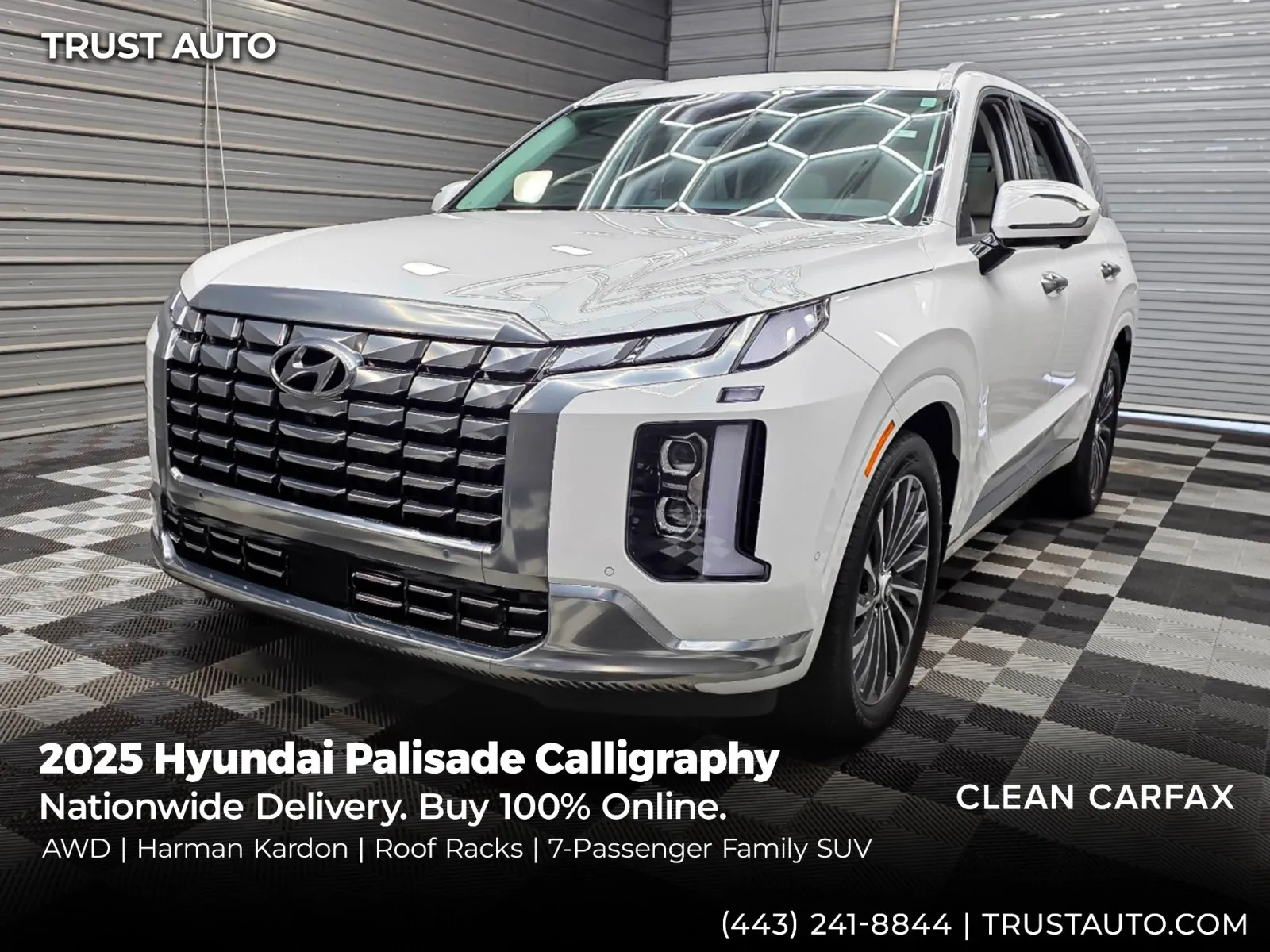 White 2025 Hyundai Palisade Calligraphy AWD Luxury 7-Passenger SUV for sale in Sykesville, MD