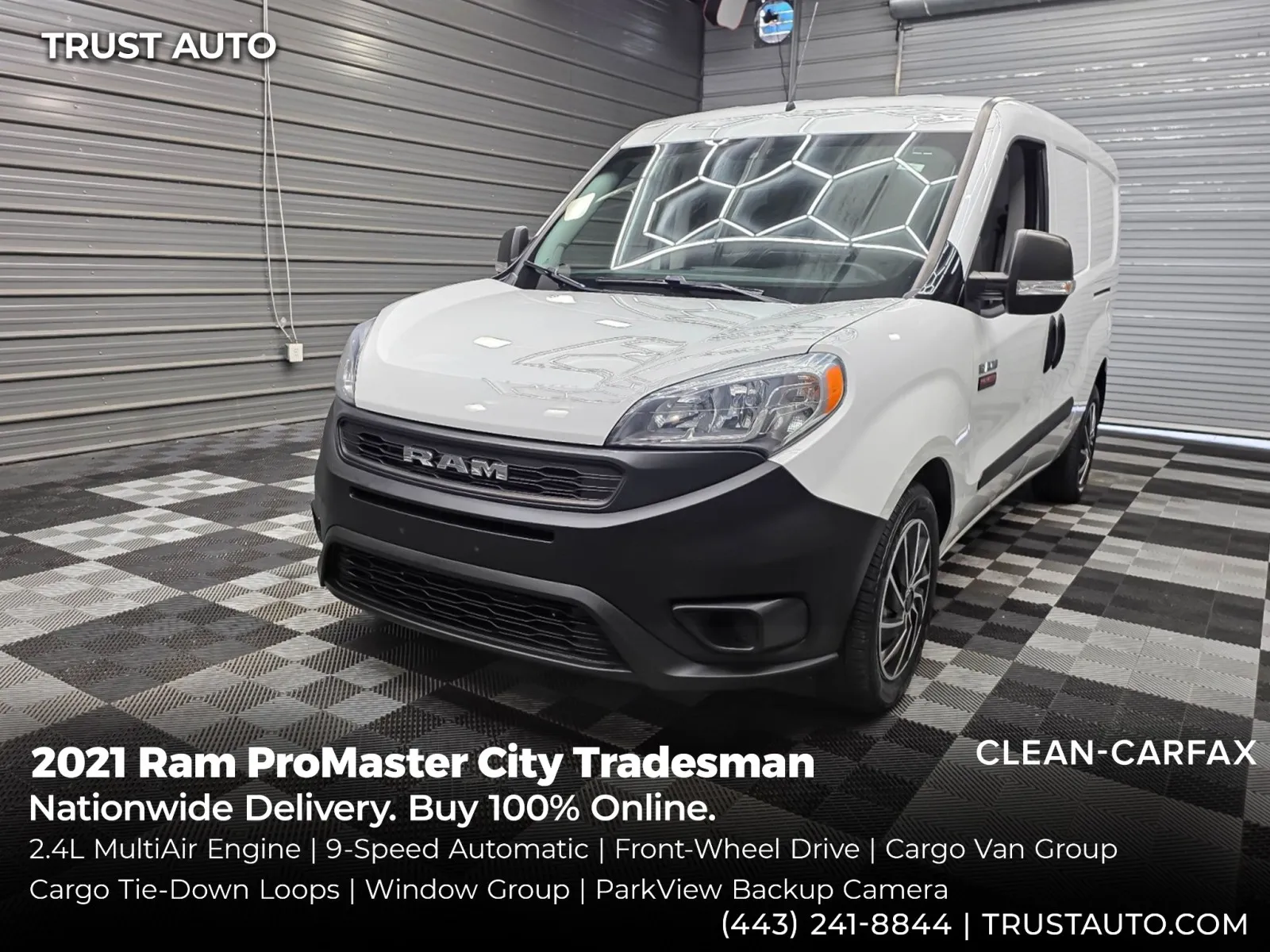 White 2021 Ram ProMaster City Tradesman Cargo Minivan/Van for sale in Sykesville, MD