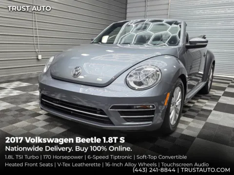 Gray 2017 Volkswagen Beetle 1.8T S Soft-Top Cabriolet/Convertible for sale in Sykesville, MD
