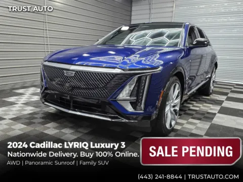 Blue 2024 Cadillac LYRIQ Luxury 3 AWD Electric SUV for sale in Sykesville, MD