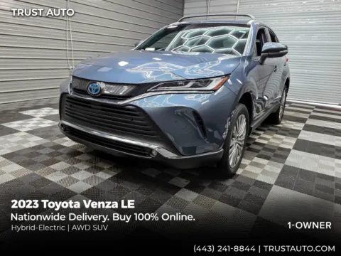 Gray 2023 Toyota Venza XLE AWD Hybrid-Electric SUV for sale in Sykesville, MD
