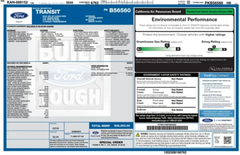 Another view of 2023 Ford Transit T-250 Cargo 130''WB Low Roof Minivan/Van w/Roof Racks for sale in Sykesville, MD at Trust Auto