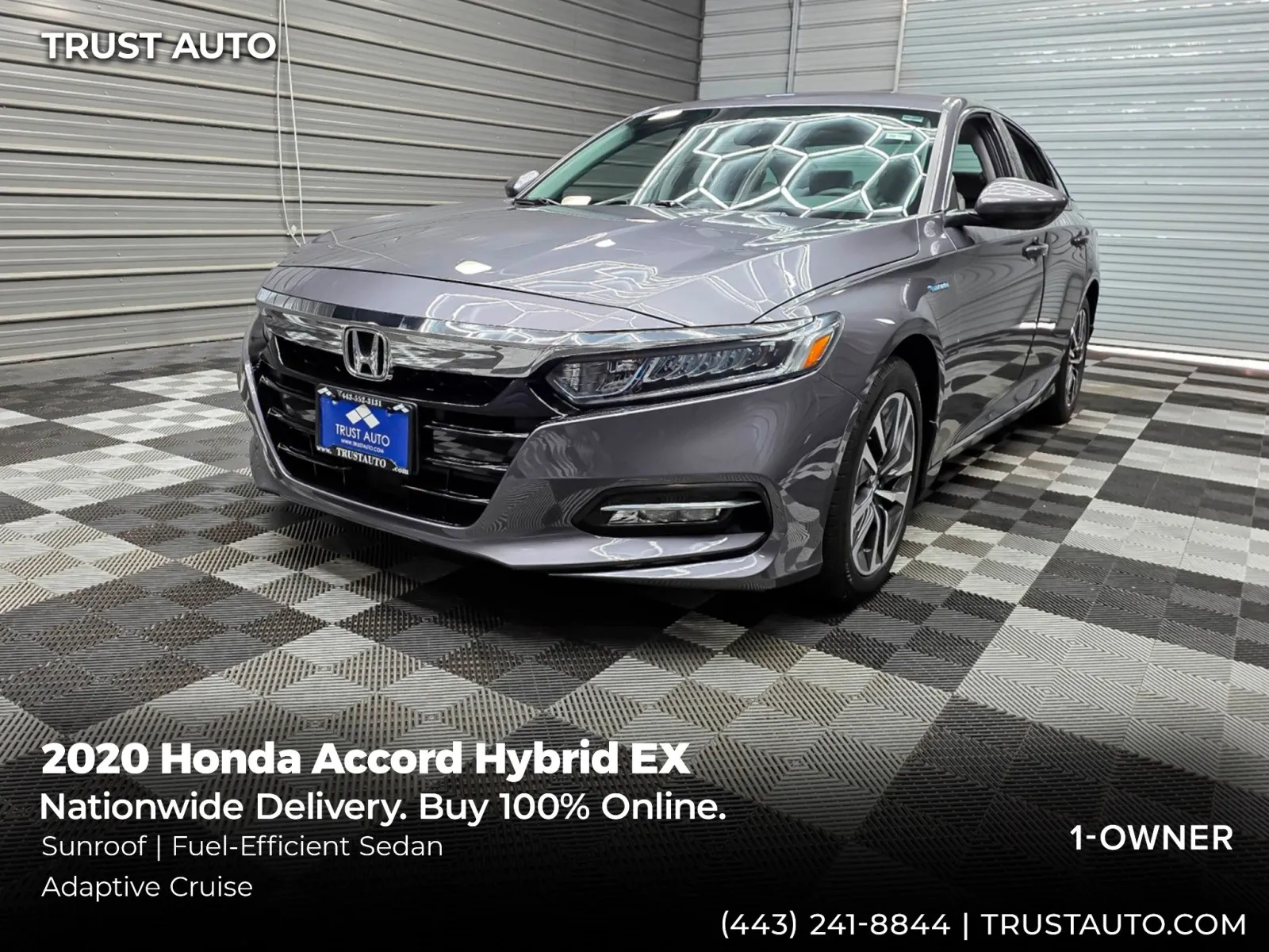 Gray 2020 Honda Accord EX Hybrid-Electric Sedan for sale in Sykesville, MD