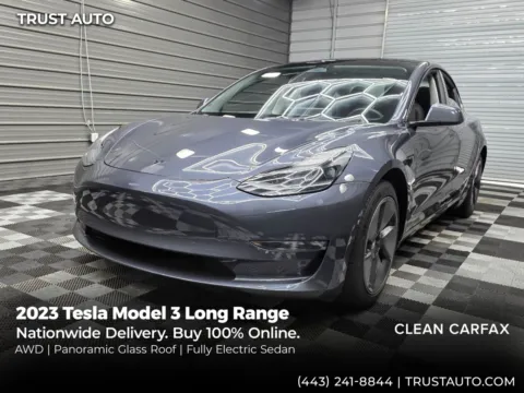 Silver 2023 Tesla Model 3 Long Range AWD Electric Sedan for sale in Sykesville, MD