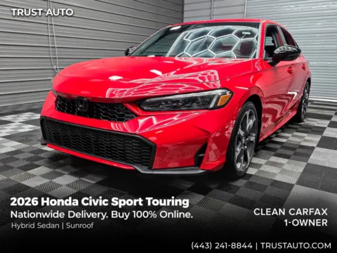 Red 2026 Honda Civic Sport Touring Hybrid Sedan for sale in Sykesville, MD
