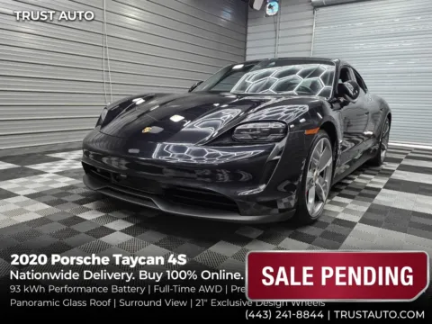 Black 2020 Porsche Taycan 4S AWD Luxury Sedan w/Premium Pkg for sale in Sykesville, MD